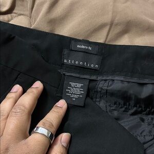 Attention Black Modern Fit pants